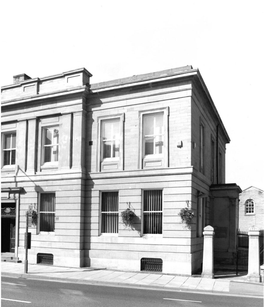 The front view of Bank House a large historical building HQ Manningham Housing Association following refurbishment